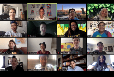 Screenshot of Serial Storytellers Writing Workshop Zoom Meeting Summer 2020 Screenshot of Serial Storytellers Writing Workshop Zoom Meeting Summer 2020