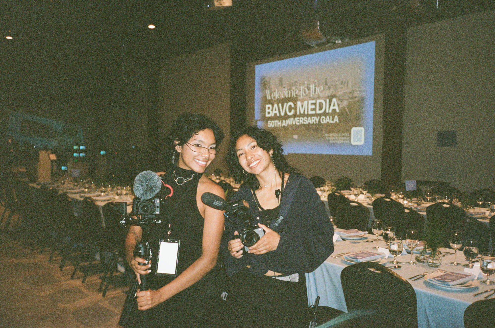 BAVC Medias In-House Creative Studio A young Black woman operates a camera during an event.
